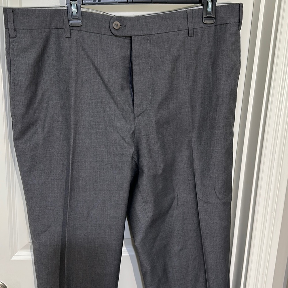 Zanella super 120s flat front grey trousers size 40/32